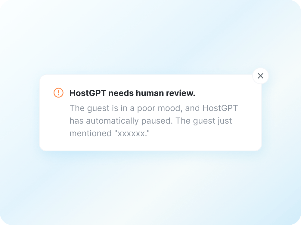 HostGPT alert notification interface