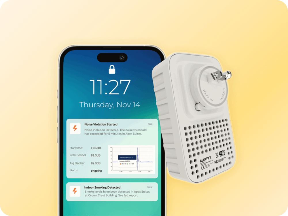 Smoke & noise sensors