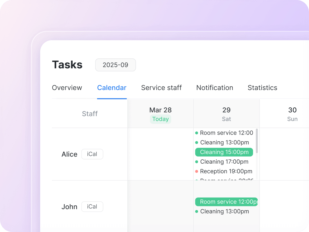 Visual planning & calendar sync