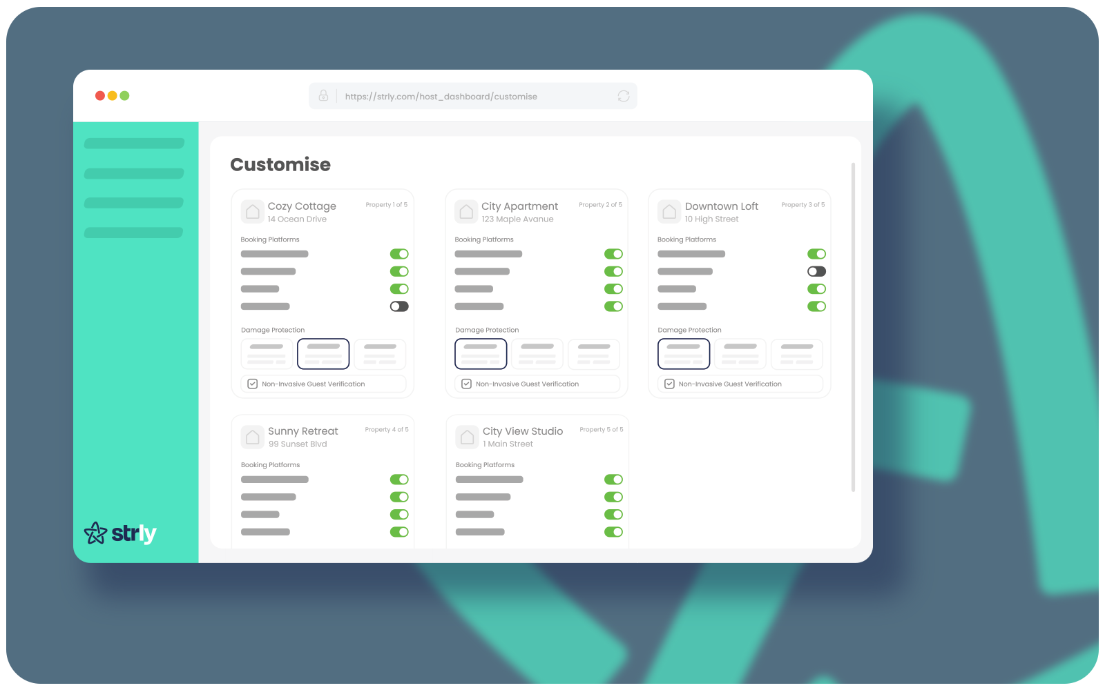 STRLY host dashboard