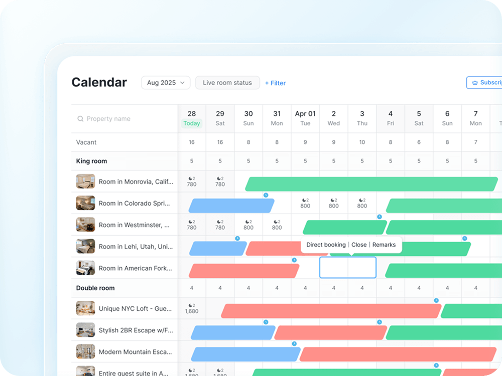 One calendar for full control